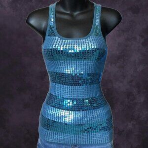 00s Majora Blue Sequin Tank